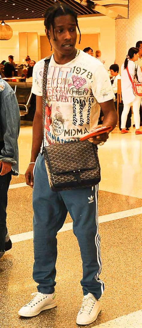 goyard messenger bag asap rocky|A$AP Rocky’s Airport Style and Goyard’s Messenger Bag .